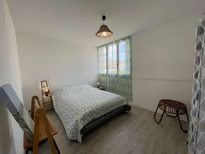 Un ou plusieurs lits dans un hébergement de l'établissement SH210-37D - Appart 2 pièces 4 couchages - SAINT HILAIRE DE RIEZ