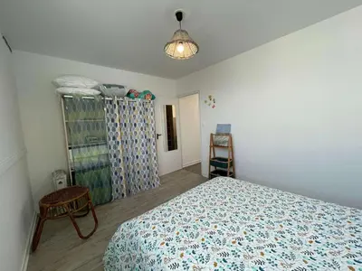 Un ou plusieurs lits dans un hébergement de l'établissement SH210-37D - Appart 2 pièces 4 couchages - SAINT HILAIRE DE RIEZ