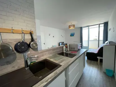 Cuisine ou kitchenette dans l'établissement SH210-06B - Appart 2 pièces 5 couchages SAINT HILAIRE DE RIEZ