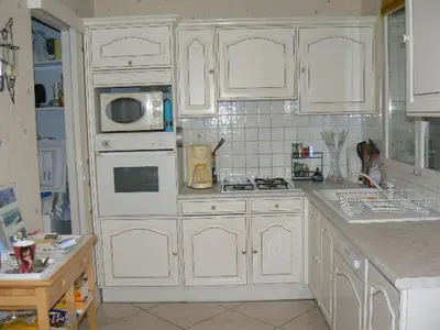 Cuisine ou kitchenette dans l'établissement Chambre lit double