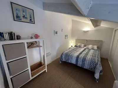 Un ou plusieurs lits dans un hébergement de l'établissement SH310-016 - Maison 2 pièces-mezz 5 couchages - Saint Hilaire de Riez