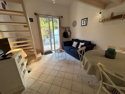 Coin salon dans l'établissement SH310-016 - Maison 2 pièces-mezz 5 couchages - Saint Hilaire de Riez