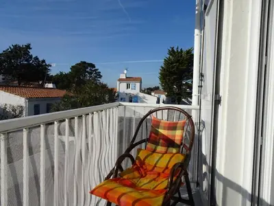 Balcon ou terrasse dans l'établissement GU030-005 Appart 3 pièces - 5 couchages LA GUERINIERE