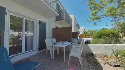 Balcon ou terrasse dans l'établissement GU030-050 Appart Studio - 4 couchages LA GUERINIERE