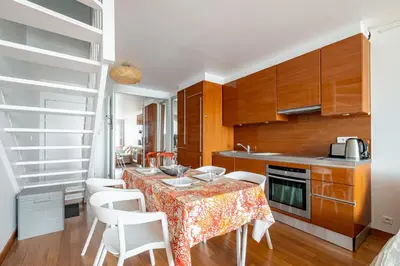 Cuisine ou kitchenette dans l'établissement Le Carlina by TAH - Face mer-Balcon-Parking-WIFI