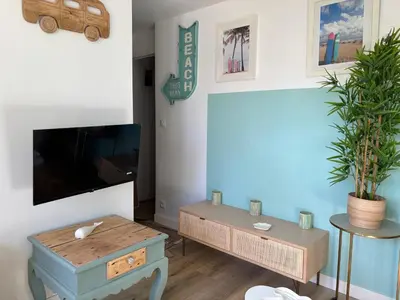 Télévision ou salle de divertissement dans l'établissement Le cosy beach