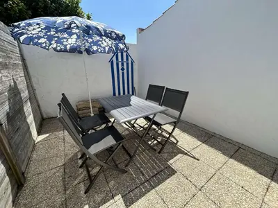 Balcon ou terrasse dans l'établissement GU000-06D Maison 2 pièces - 2 couchages LA GUERINIERE