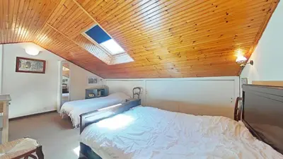 Un ou plusieurs lits dans un hébergement de l'établissement NO110-007 Appart Studio Mezz - 4 couchages NOIRMOUTIER EN L'ILE