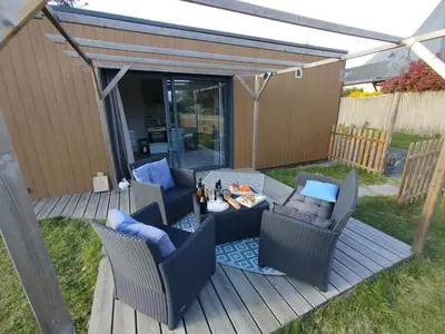 Terrasse ou espace extérieur de l'établissement Cottage atypique en plein coeur des vignes