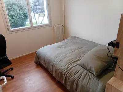 Un ou plusieurs lits dans un hébergement de l'établissement Appartement 3 pièces Saint Nazaire Ouest