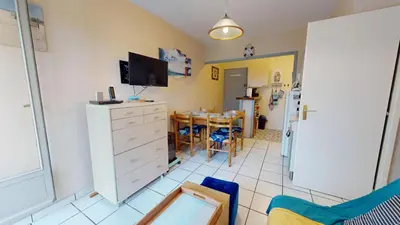 Cuisine ou kitchenette dans l'établissement Envol Marin
