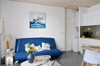 Cuisine ou kitchenette dans l'établissement Cap Ardoises - Plage à 500m