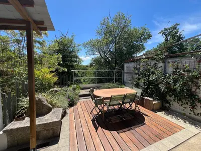 Balcon ou terrasse dans l'établissement Les Iris - Maison chaleureuse