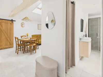 Cuisine ou kitchenette dans l'établissement Maison à Pornic pour 4 - jacuzzi et terrasse