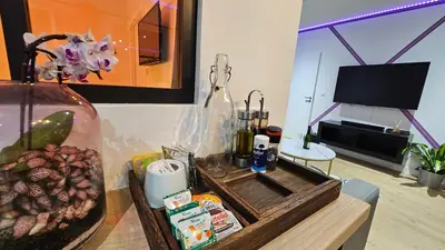 Télévision ou salle de divertissement dans l'établissement Diamond'Suite loveroom&spa44