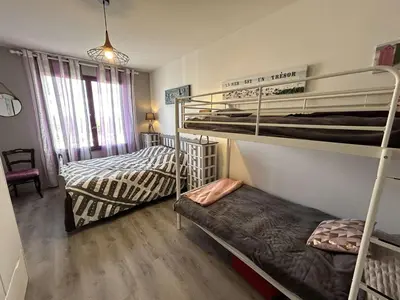 Un ou plusieurs lits dans un hébergement de l'établissement SJ600-021 - Appart 2 pièces 5 couchages SAINT JEAN DE MONTS