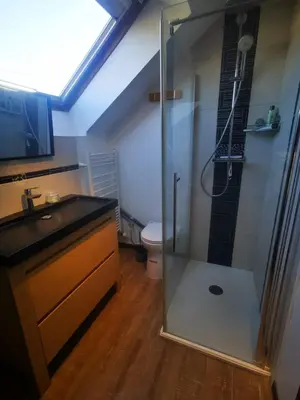 Salle de bains dans l'établissement Le studio
