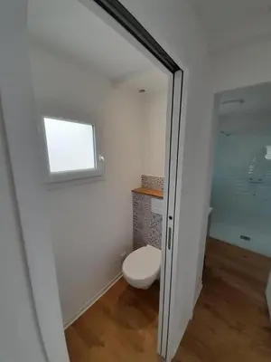 Salle de bains dans l'établissement Villa 6 personnes à 250 m de la plage