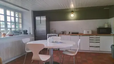 Cuisine ou kitchenette dans l'établissement Near Nantes House in vineyards with Pool