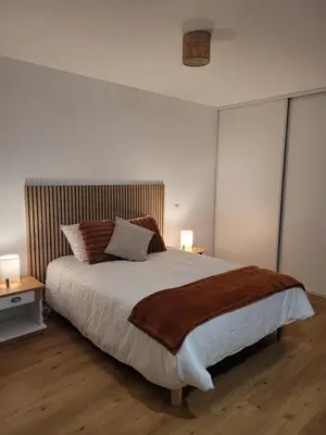 Un ou plusieurs lits dans un hébergement de l'établissement Studio Nantes Beaujoire
