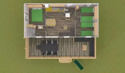 Plan de l'établissement Mobilhome 400m de la plage Camping 5 étoiles