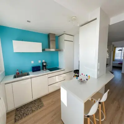 Cuisine ou kitchenette dans l'établissement T3 vue mer-Emplacement idéal-Parking