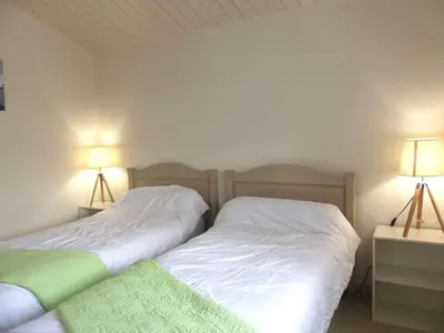 Un ou plusieurs lits dans un hébergement de l'établissement GU000-05A-Mais 3 pièces - 4 couchages LA GUERINIERE