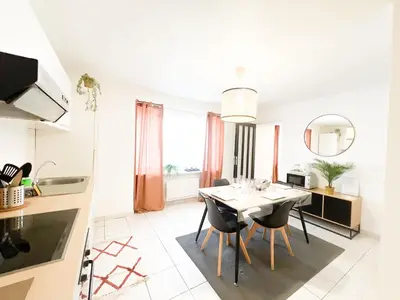 Cuisine ou kitchenette dans l'établissement Votre cocoon à 10 min de St-Nazaire