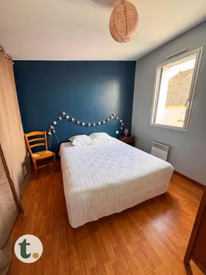 Un ou plusieurs lits dans un hébergement de l'établissement Tranquiloue - Maison Spacieuse - 20 min Puy du Fou