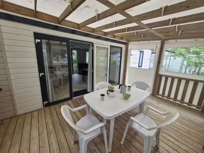 Plan de l'établissement Mobil Home 4 Pers., Terrasse et Parking, St Jean de Monts - FR-1-777-44