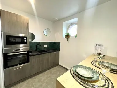 Cuisine ou kitchenette dans l'établissement L'Appart'Anjou