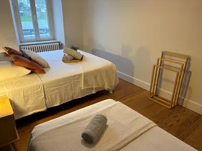 Un ou plusieurs lits dans un hébergement de l'établissement Nid des Hirondelles Gîte cozy terrasse & parking proche du Puy duFou