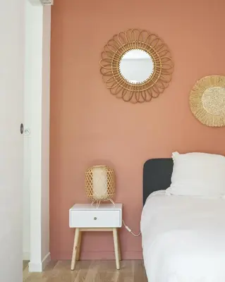 Un ou plusieurs lits dans un hébergement de l'établissement Appartement lumineux et calme au pied des Machines
