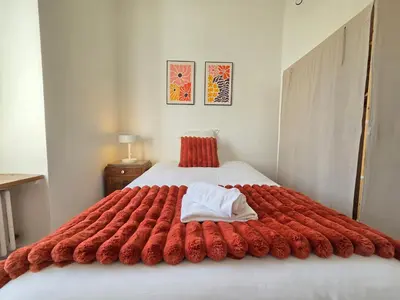 Un ou plusieurs lits dans un hébergement de l'établissement La Maison de l'Île, calme & atypique, proche Loire