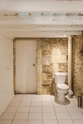 Salle de bains dans l'établissement La Maison de l'Île, calme & atypique, proche Loire