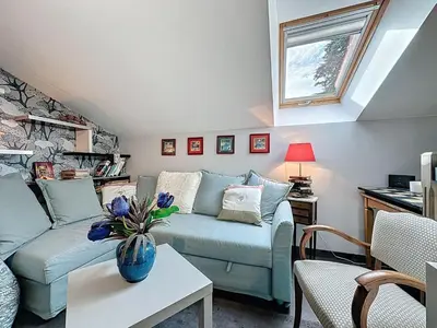 Coin salon dans l'établissement Holiday Home Briasel by Interhome