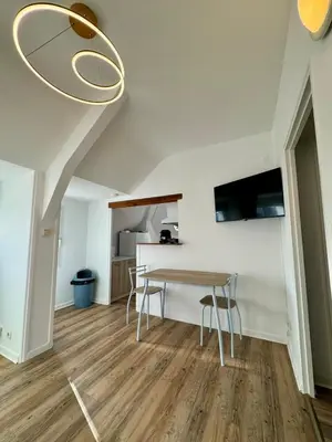 Cuisine ou kitchenette dans l'établissement Fully equipped 1-bedroom apartment near Chantiers Navals