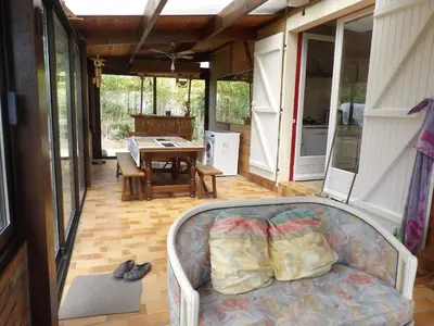 Coin salon dans l'établissement maison 500 m plage