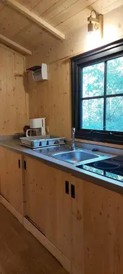 Cuisine ou kitchenette dans l'établissement Domaine Chantoiseau