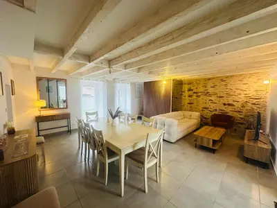 Coin salon dans l'établissement Villa Bella