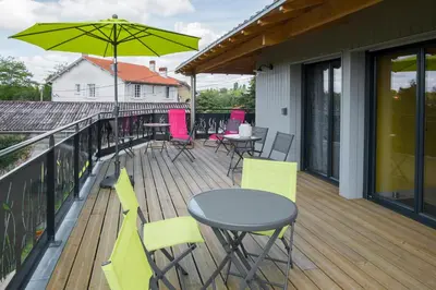 Balcon ou terrasse dans l'établissement Homgaïa chambres d'hôtes