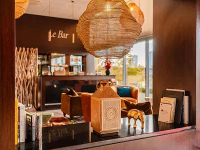 Coin salon dans l'établissement Residhome Nantes Berges De La Loire
