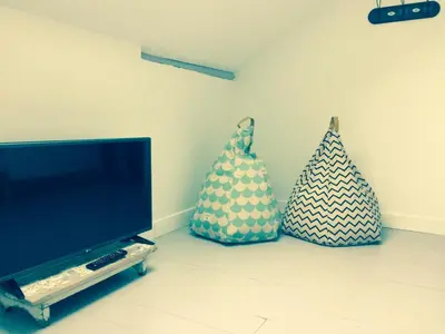 Télévision ou salle de divertissement dans l'établissement Appartements de Jules & Victoire