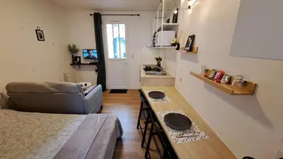 Cuisine ou kitchenette dans l'établissement Studio du 104