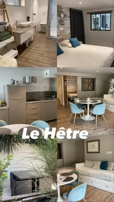 Cuisine ou kitchenette dans l'établissement L'hetre