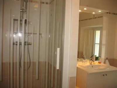 Salle de bains dans l'établissement La Maison d'Héloïse