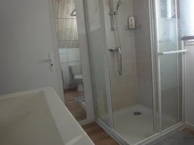 Salle de bains dans l'établissement La Gilleterie