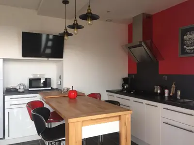 Cuisine ou kitchenette dans l'établissement Maison Landreau