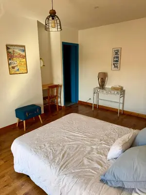 Un ou plusieurs lits dans un hébergement de l'établissement Chambre d´hôtes La Jonchère