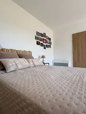 Un ou plusieurs lits dans un hébergement de l'établissement Chambre d´hôtes La Jonchère